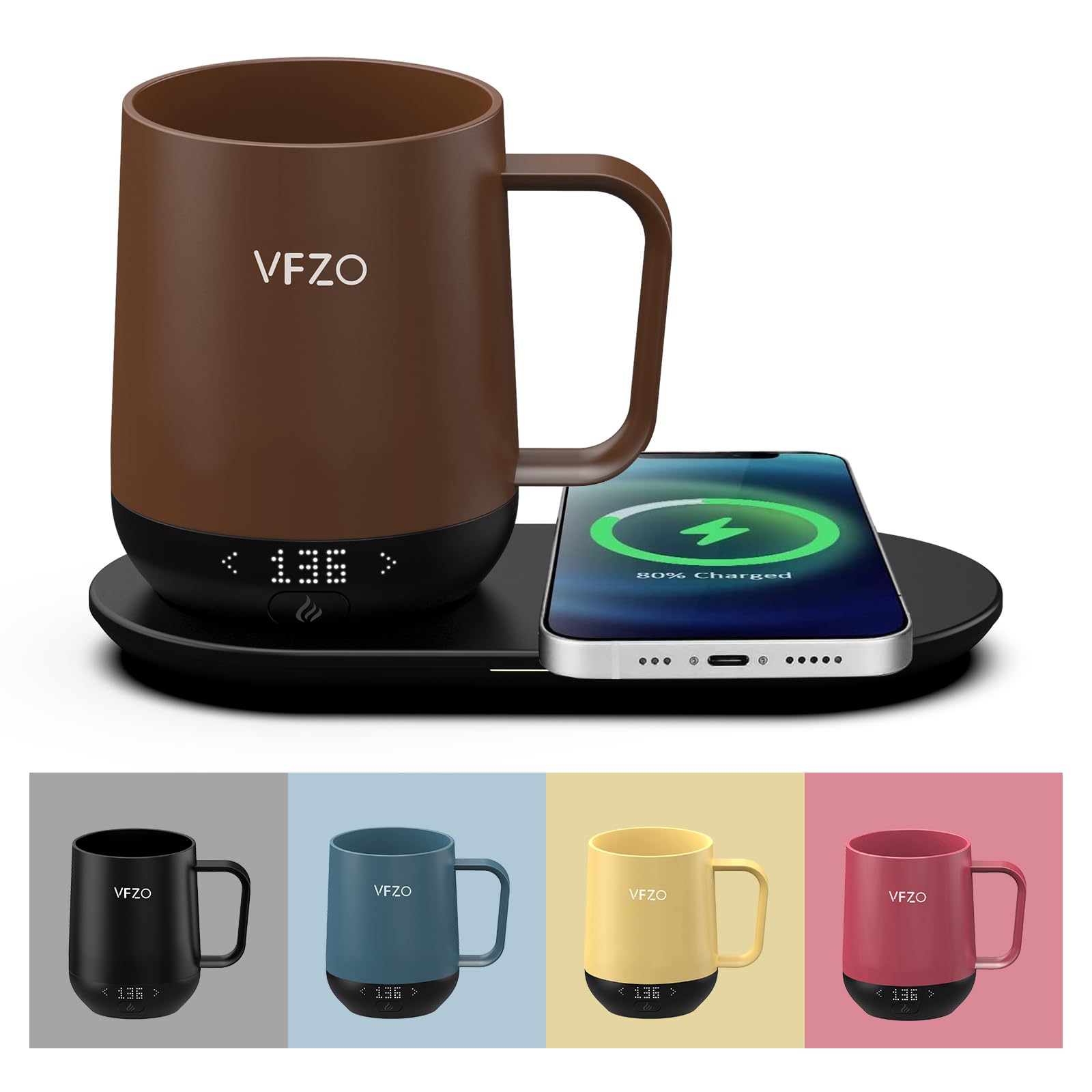 mughettoページ Amazon.com: VFZO Temperature Control Smart Mug, Self Heating